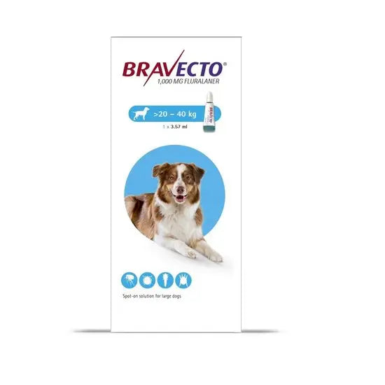 BRAVECTO® Spot-On Solution for Large Dogs 1000mg (20kg-40kg)