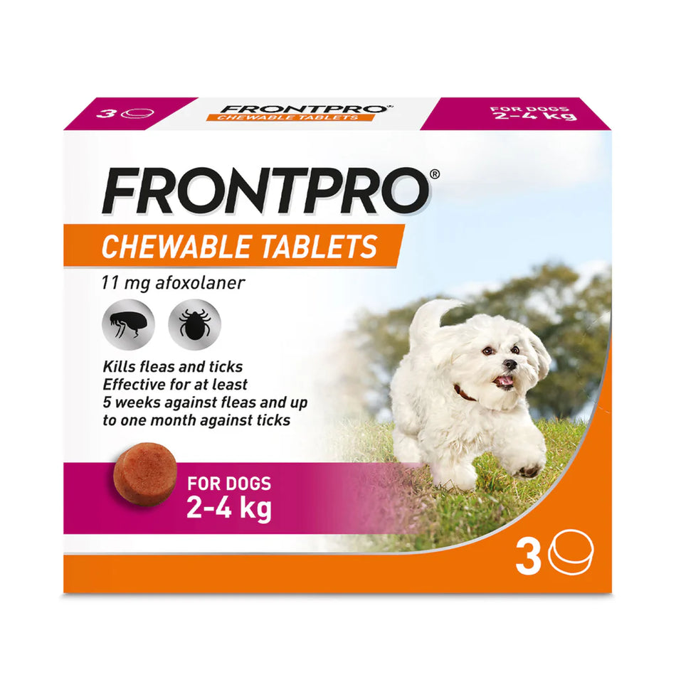 FRONTPRO® 11.3mg chewable tablets for dogs weighing 2–4 kg