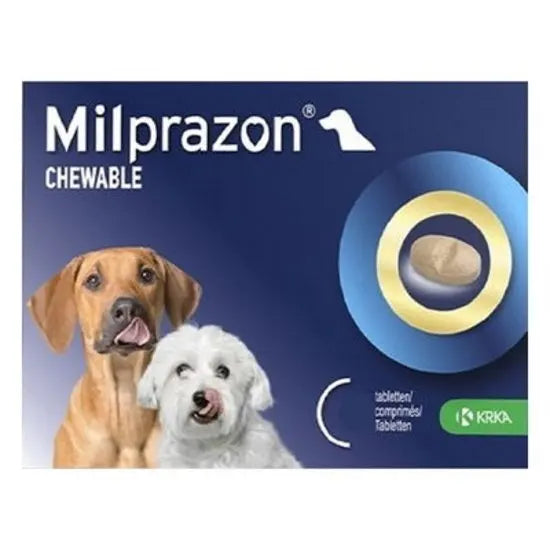 Milprazon® Chewable Film-Coated Tablets for Small Dogs and Puppies 2.5mg/25mg (0.5kg-10kg) 48 Tablets