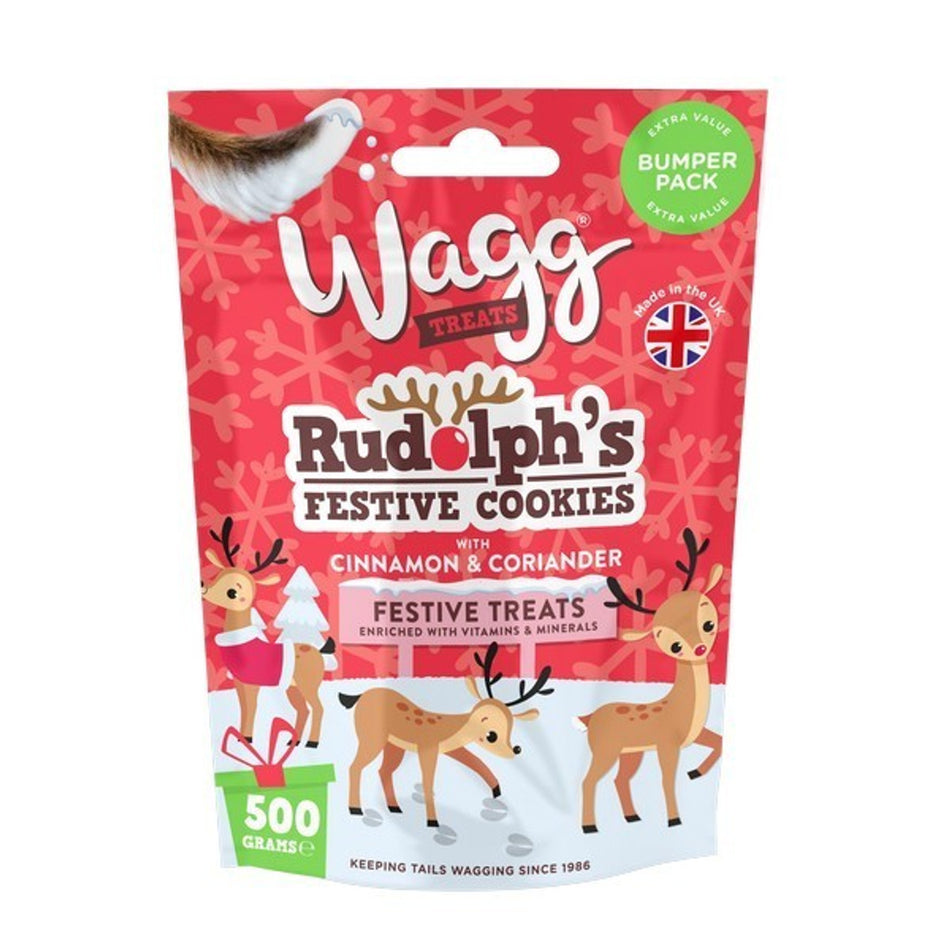 Wagg Treats Bumper Pack Festive Cookies 500g 