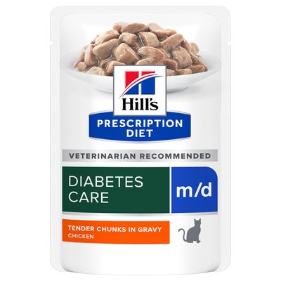 Hill's Prescription Diet M/D Diabetes/Weight Management Wet Cat Food Pouch
