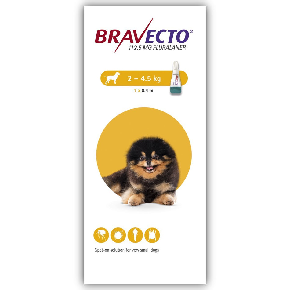 BRAVECTO® 112.5mg Spot-On Solution for Toy Dogs