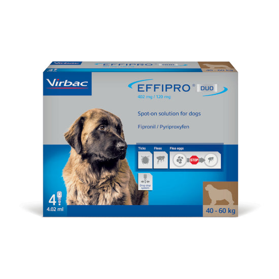 EFFIPRO® DUO Spot-On Flea and Tick Treatment for Extra Large Dogs (40kg-60kg)