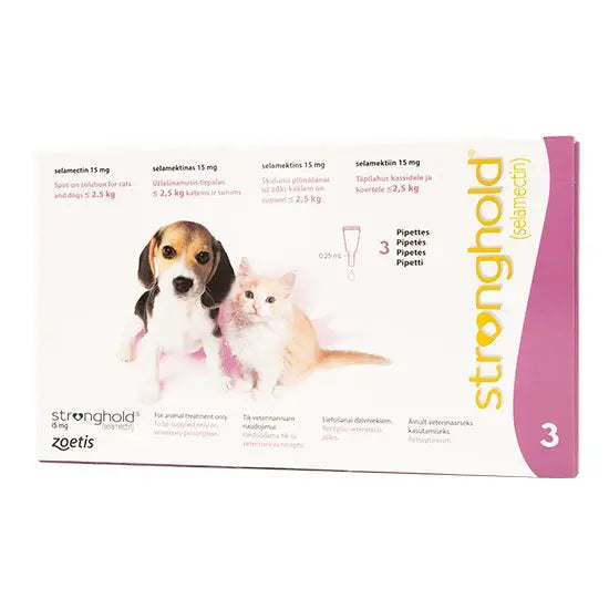 Stronghold® Spot-On Solution for Puppies and Kittens 15mg (up to 2.5kg)