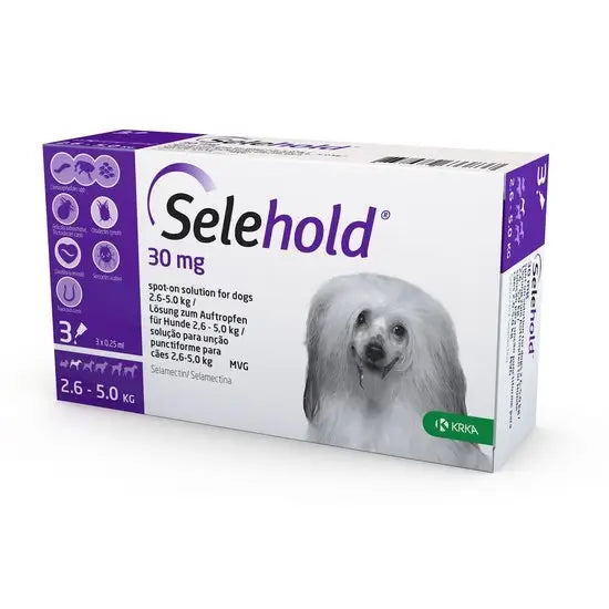 Selehold® Spot-On Solution for Toy Dogs 30mg (2.6kg-5kg)