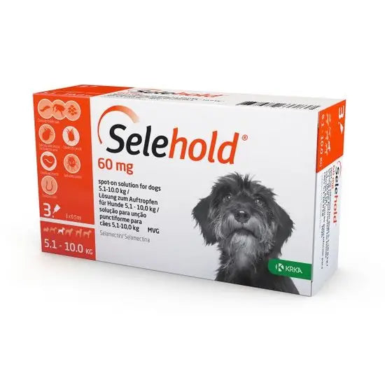 Selehold® Spot-On Solution for Small Dogs 60mg (5.1kg-10kg)