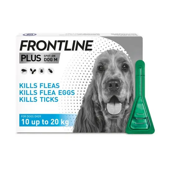 FRONTLINE PLUS® Spot-On Flea and Tick Treatment for Medium Dogs (10kg-20kg)