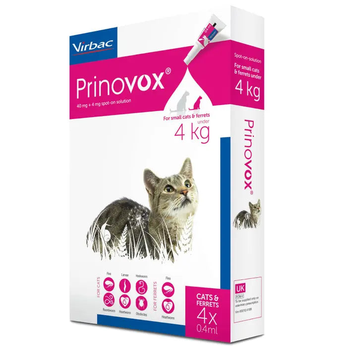 Prinovox Cat/Ferret 40 Small (<4kg) 4 Packs