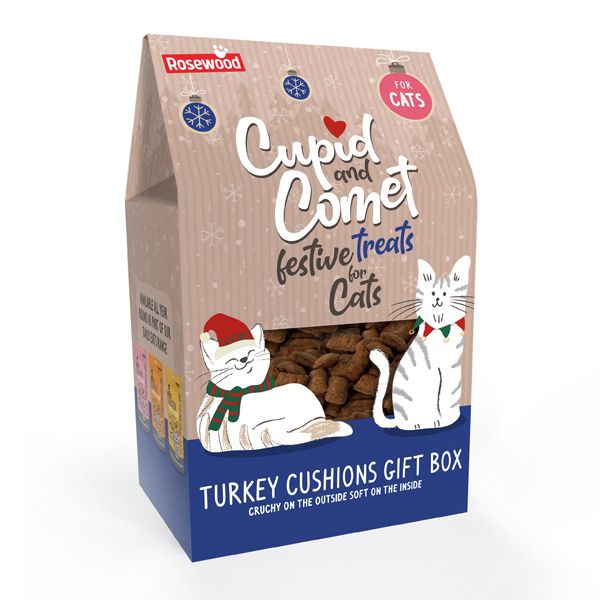 Cupid & Comet Turkey Cushions Cat Treats 