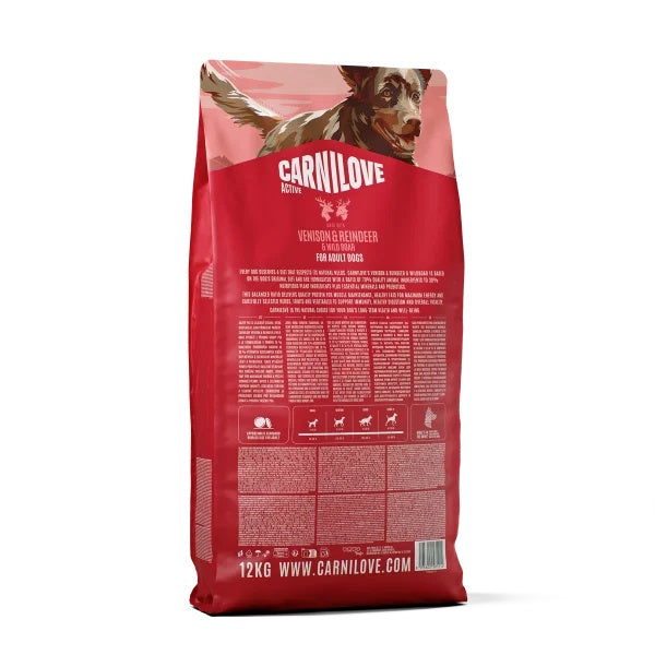 Carnilove Active Venison, Reindeer and Wild Boar Dog Food