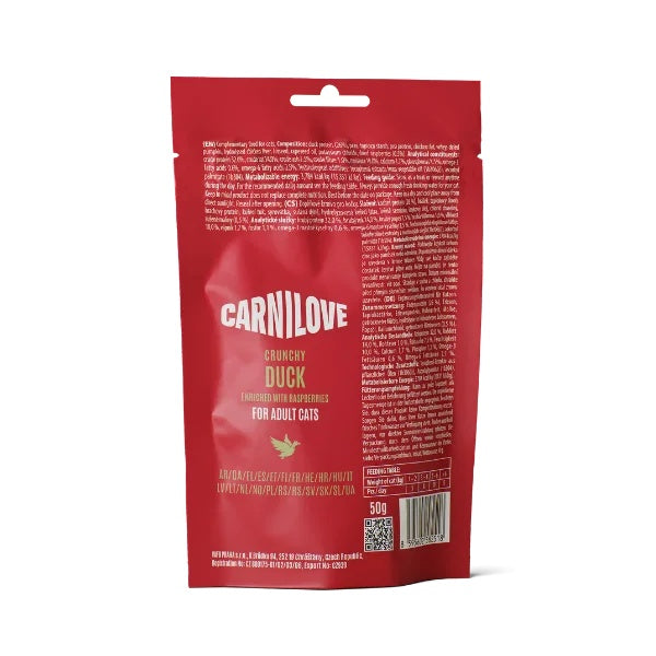 Carnilove Duck with Raspberries Cat Treats 50g