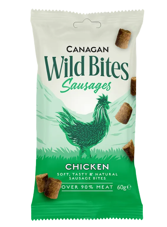 Canagan Wild Bites Chicken Dog Treats 60g - Front Packet
