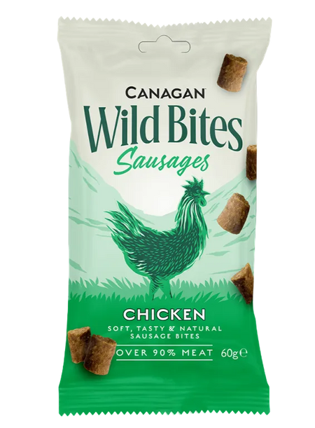Canagan Wild Bites Chicken Dog Treats 60g - Front Packet
