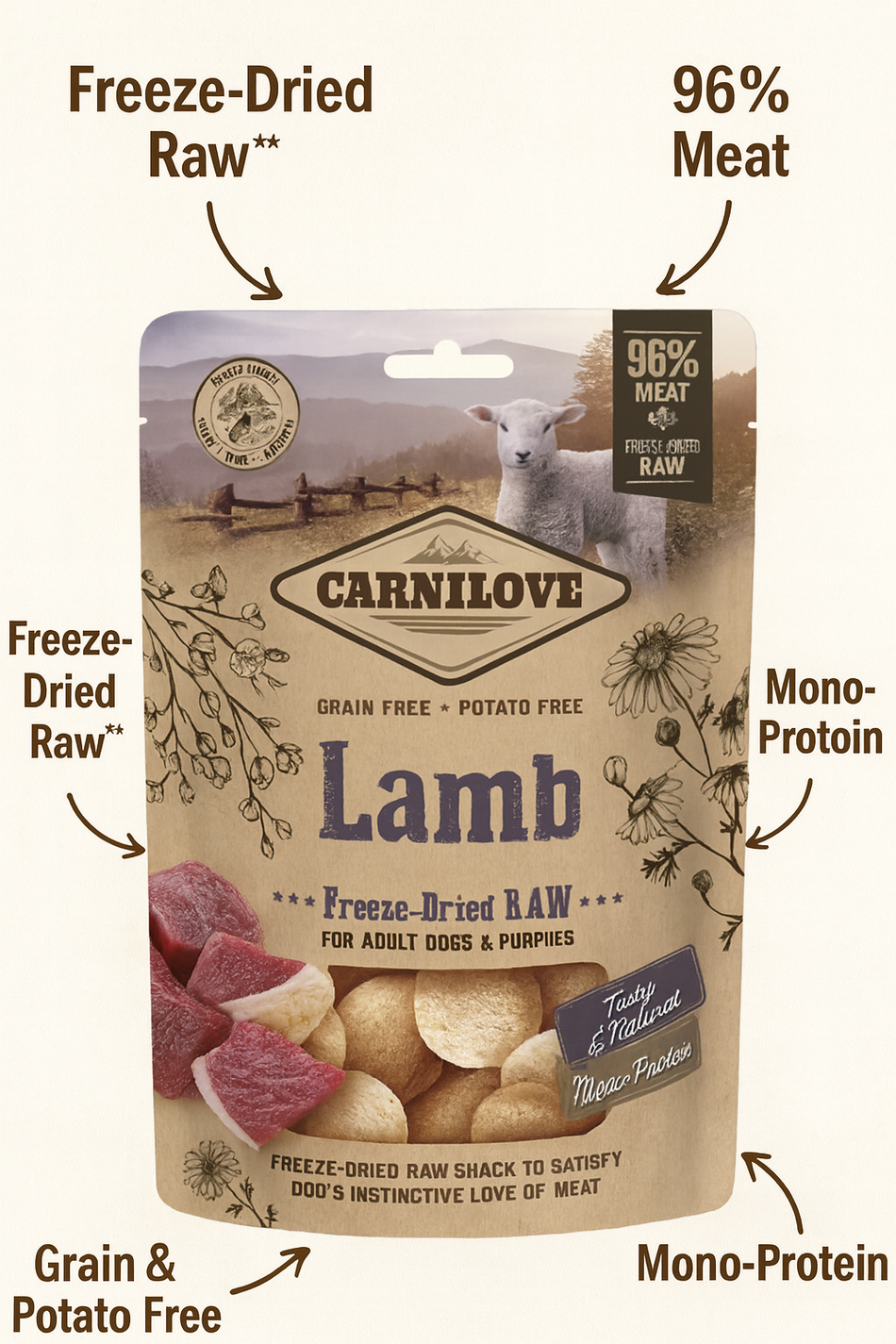 Carnilove Freeze-Dried Lamb Raw Treats 60g