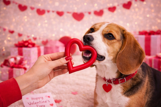 Great & Small Puppy Love Rubber Heart Dog Toy