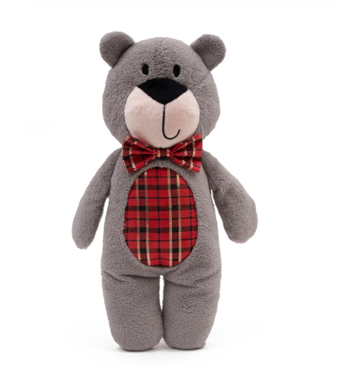 Great & Small Classic Christmas Bear 45cm with Tartan Bow Tie