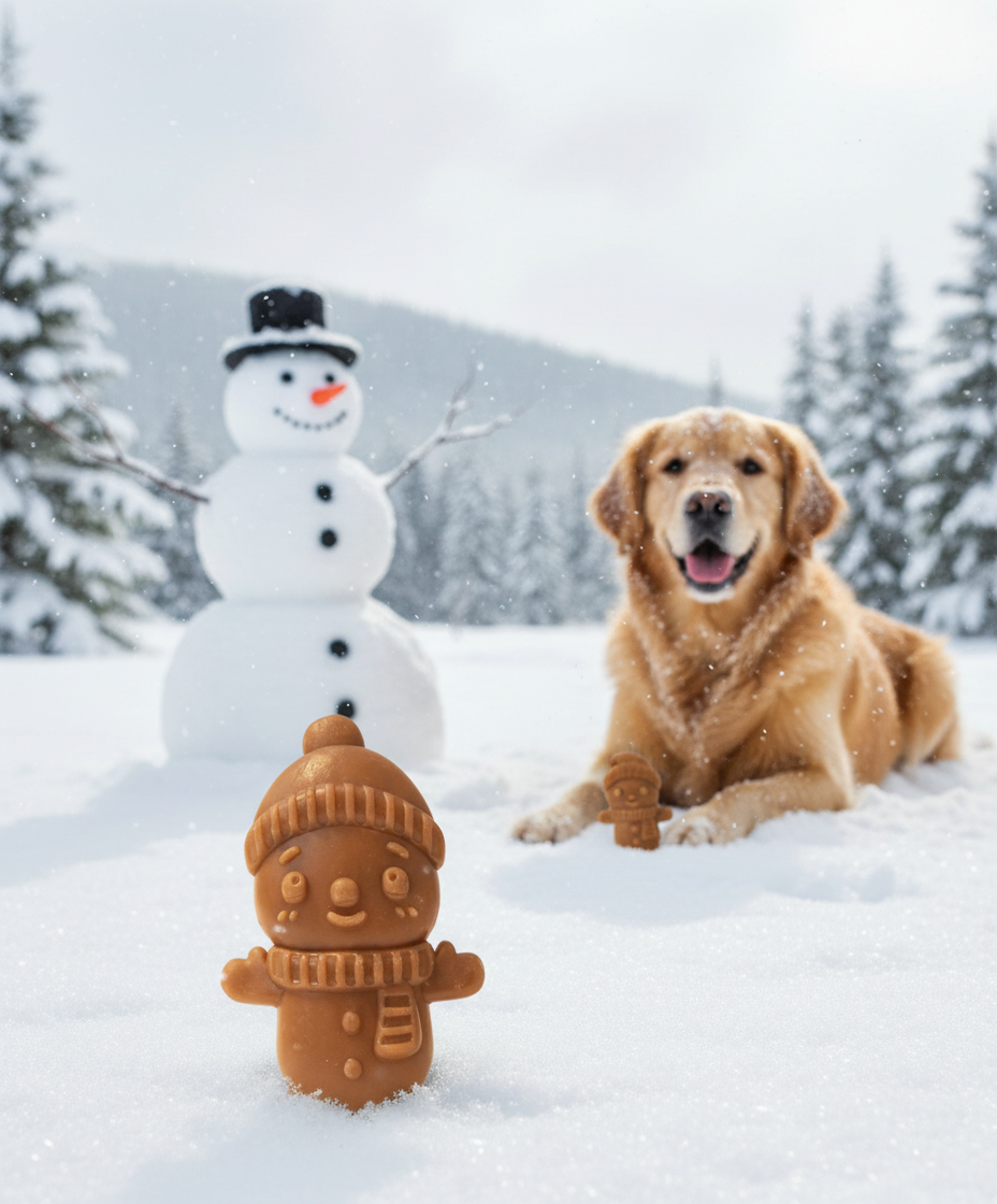Great & Small Merry Christmas Vegetable Based Snowman shaped Treat