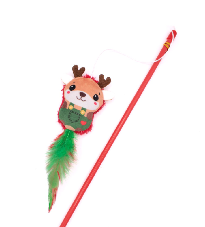 Great & Small Santa and Friends – Reindeer Dangler Cat Wand