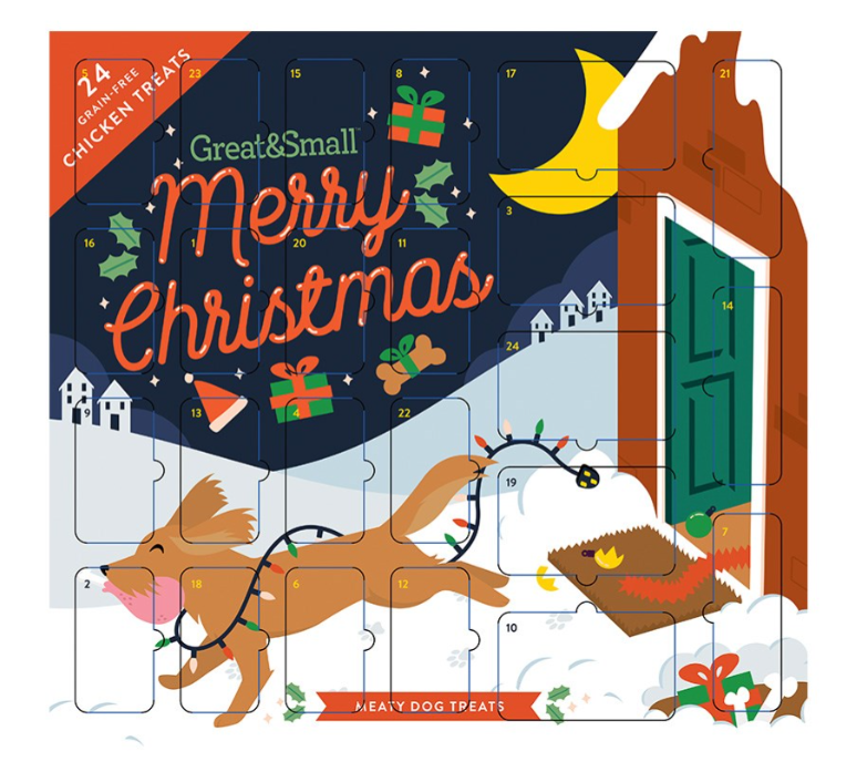Great & Small Merry Christmas Dog Advent Calendar with Meaty Treats