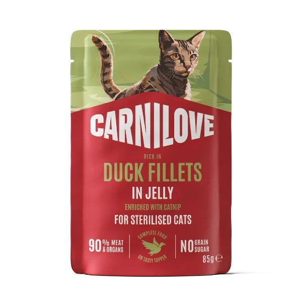 Carnilove Jelly Duck with Catnip Cat Pouch 85g