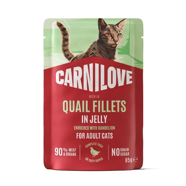 Carnilove Jelly Quail with Dandelion Cat Pouch 85g