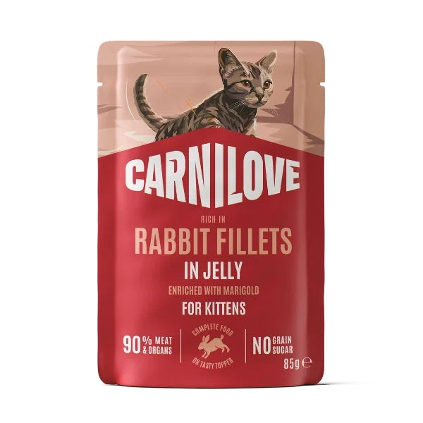 Carnilove Jelly Rabbit with Marigold Cat Pouch 85g