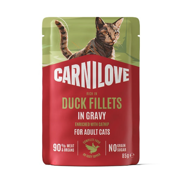 Carnilove Gravy Duck with Catnip Cat Pouch 85g