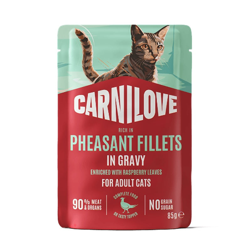 Carnilove Gravy Pheasant with Raspberry Leaves Cat Pouch 85g