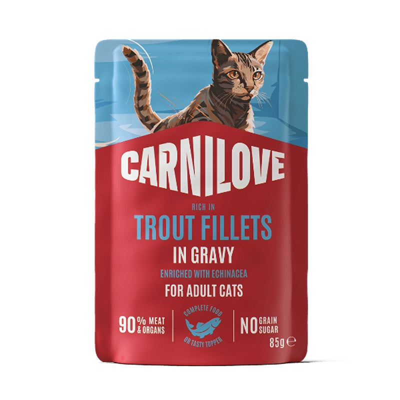 Carnilove Gravy Trout with Echinacea Cat Pouch 85g