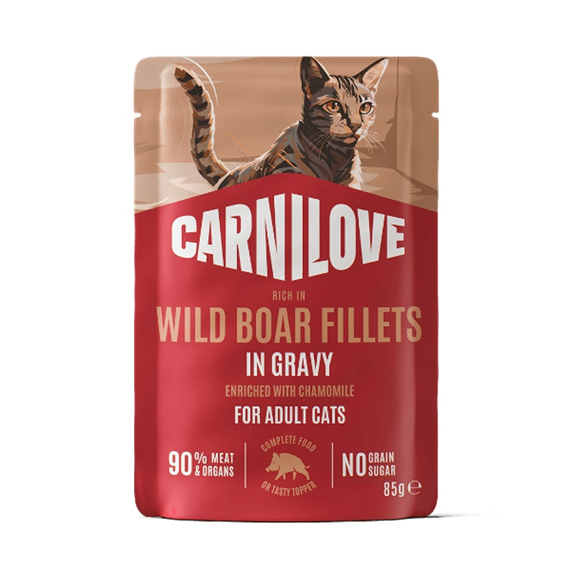 Carnilove Gravy Wild Boar with Chamomile Cat Pouch 85g