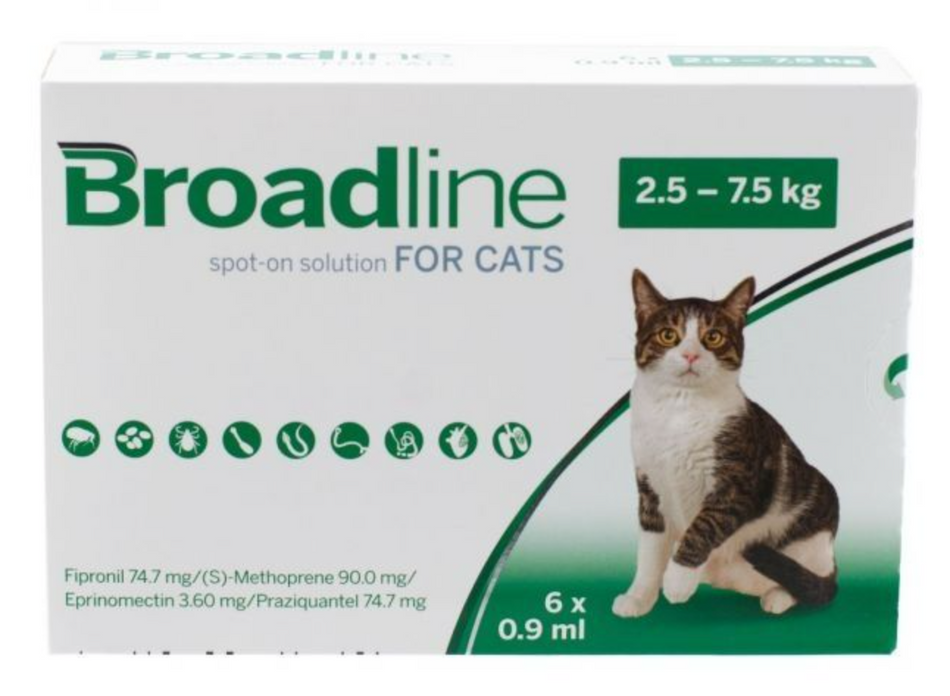 Broadline Spot-on for Medium-Large Cats (2.5-7.5kg) 6Packs