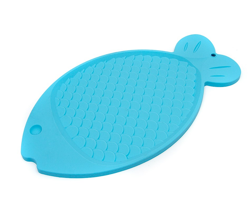 Great & Small Blue Silicone Fish Shaped Food Mat