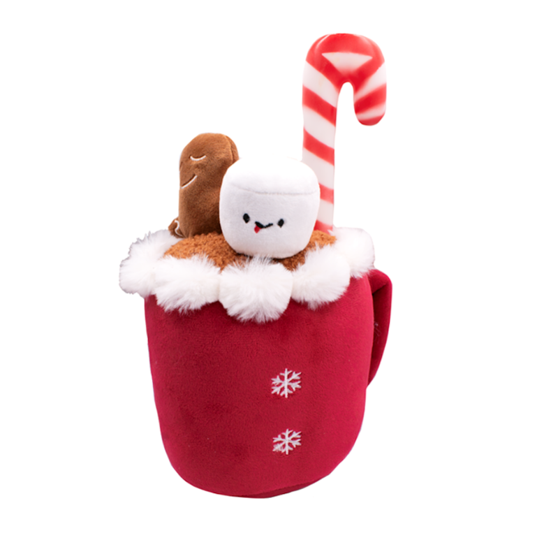Great & Small Christmas Plush Cocoa Mug with Vinyl Candy Cane