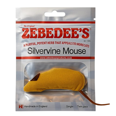 Zebedee's Silvervine Mouse packaging on a white background