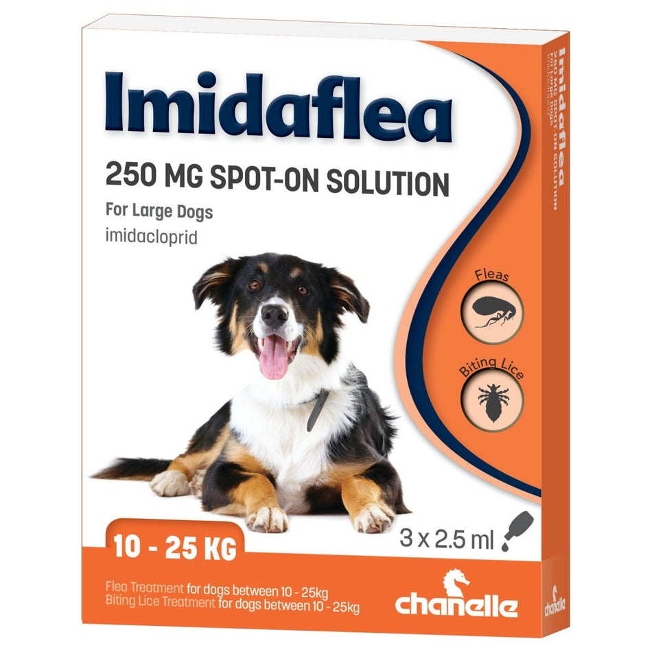 Imidaflea Spot-On Solution 250mg for Large Dogs (3 Pipettes)