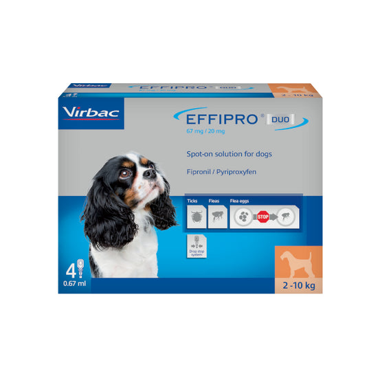 EFFIPRO® DUO Spot-On Flea and Tick Treatment for Small Dogs (2kg-10kg)
