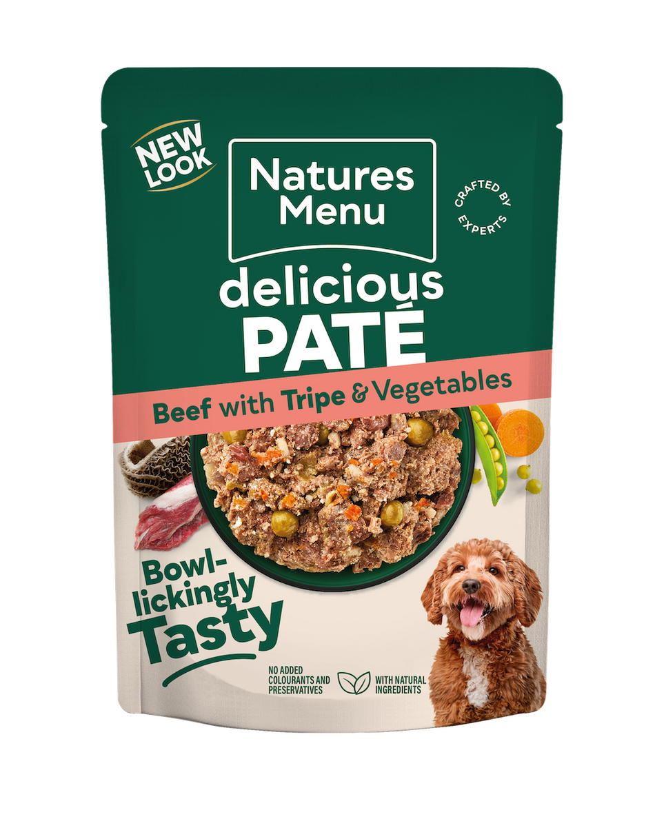 Natures Menu Beef with Tripe Dog Pouch 300g