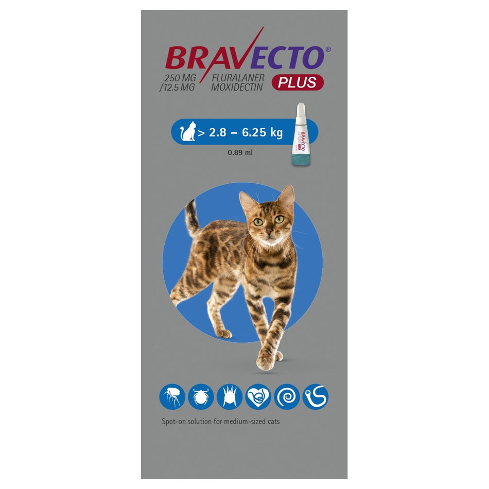 Bravecto® Plus 250mg Spot-On Solution 1 Dose
