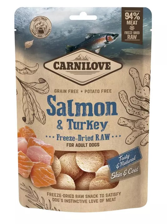 Carnilove Freeze-Dried Salmon & Turkey Raw Treats 60g