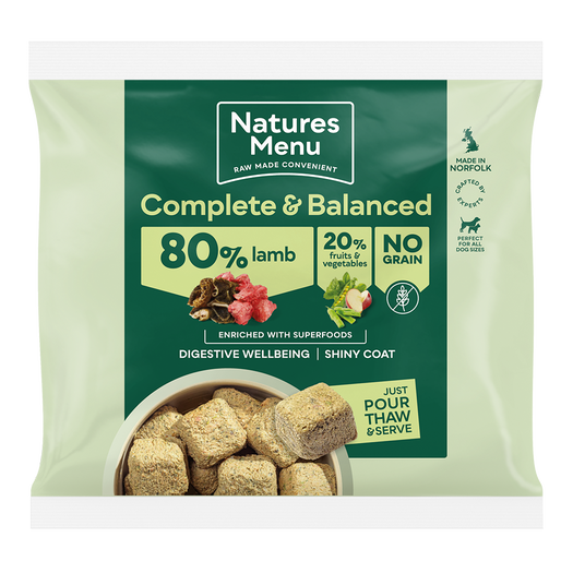 Natures Menu Complete & Balanced 80/20 Lamb Nuggets 1kg