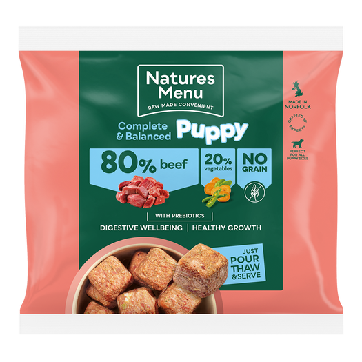 Natures Menu Complete & Balanced 80/20 Puppy Beef Nuggets 1kg