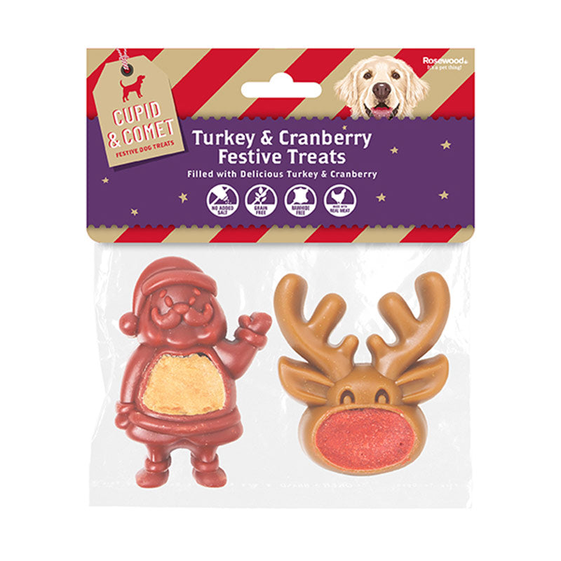 Cupid & Comet Turkey & Cranberry Festive Treats For Dogs 