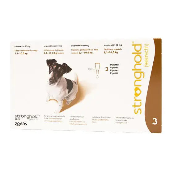 Stronghold® Spot-On Solution for Small Dogs 60mg (5.1kg-10kg)