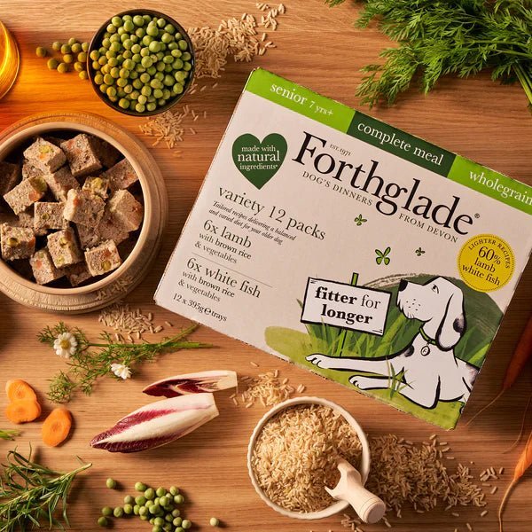 Forthglade Senior Multipack with lamb, white fish, brown rice & vegetables 12pk
