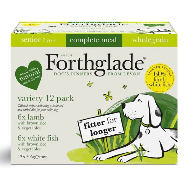 Forthglade Senior Multipack with lamb, white fish, brown rice & vegetables 12pk