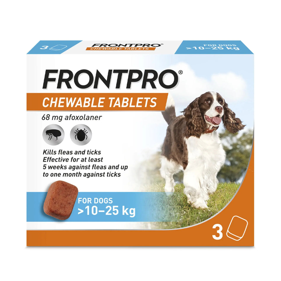 FRONTPRO® 68mg chewable tablets for dogs weighing 10-25 kg