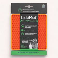 LickiMat Mini Soother Tuff Dog Orange