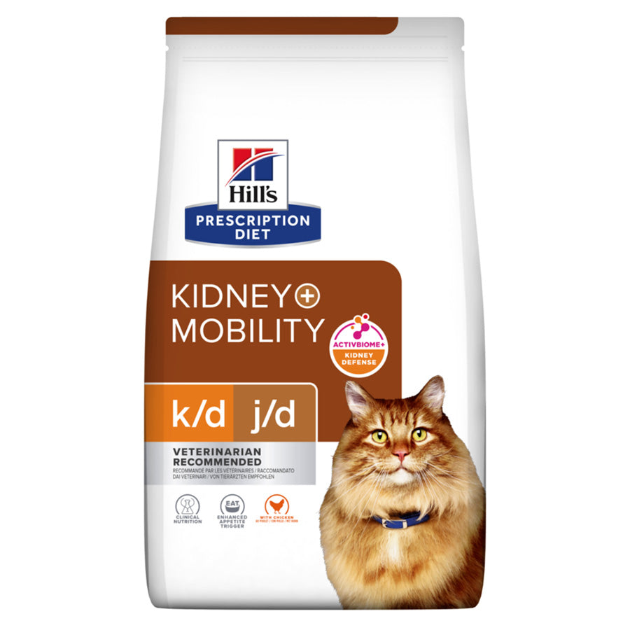 Hill's Prescription Diet K/D Kidney / Mobility Joint Care Dry Cat Food