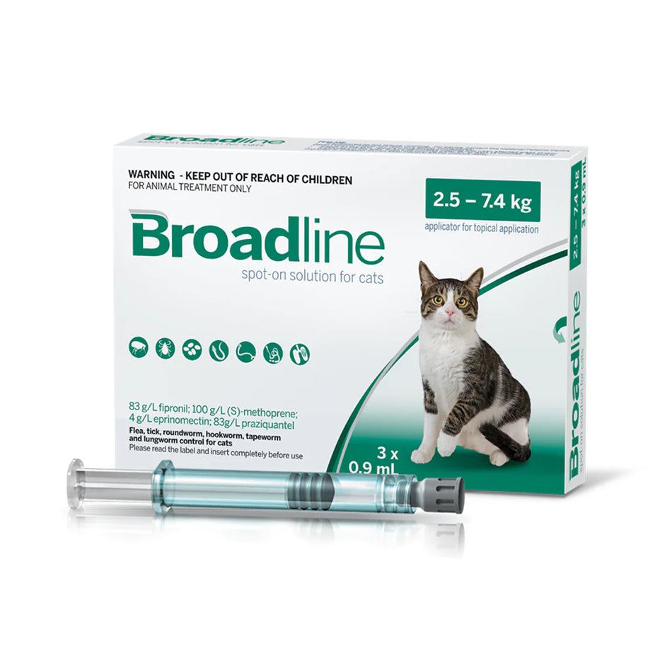 Broadline Spot-on for Medium-Large Cats (2.5-7.5kg) 3Packs