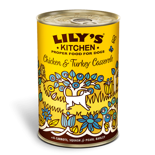 Lilys Kitchen Chicken & Turkey Casserole Dog Food Tin 400g